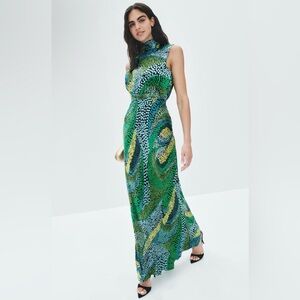 Saloni Fleur Dot Print Dress size 2